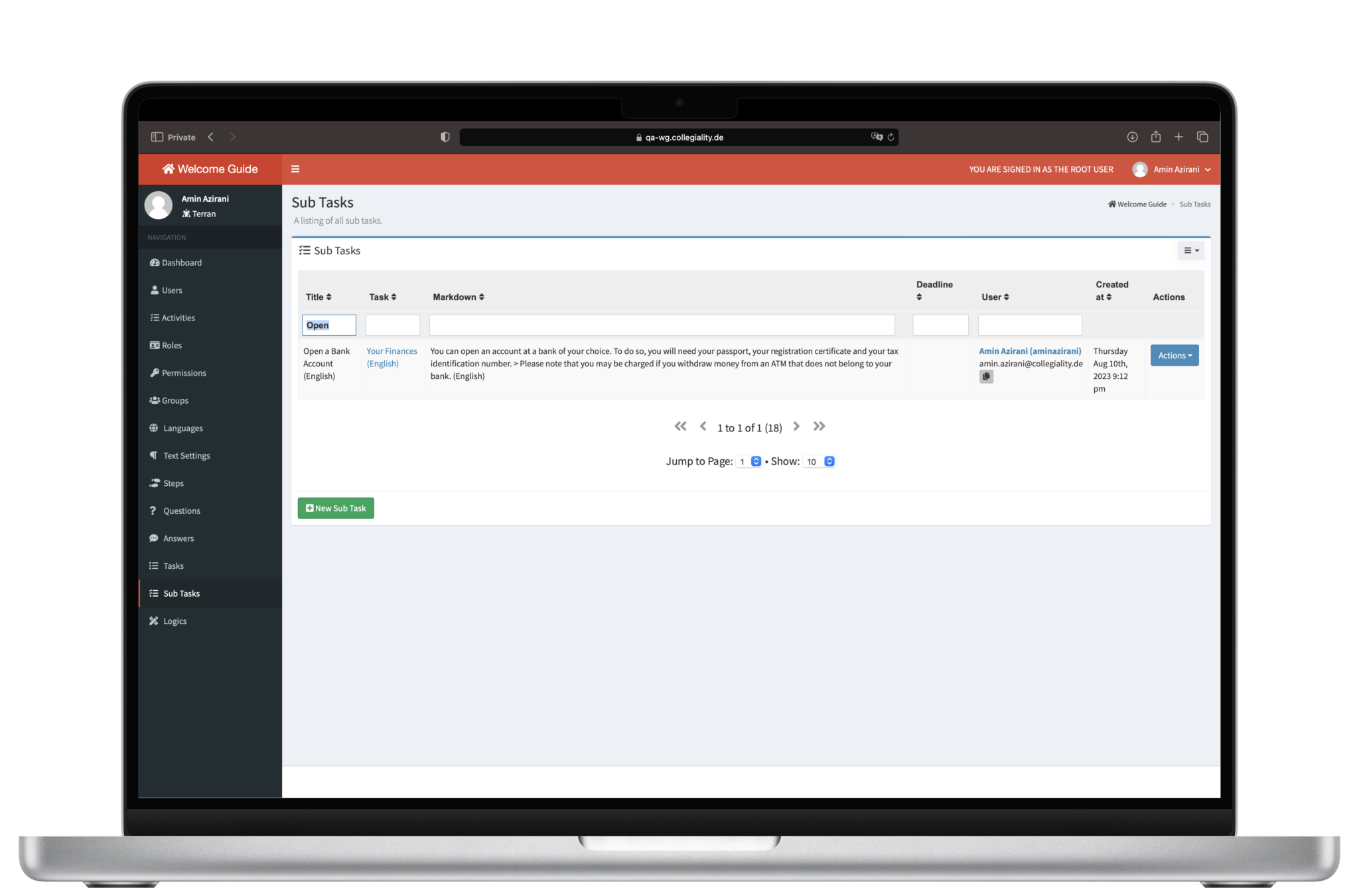 Tasks Management